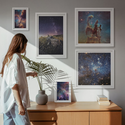 Parede galeria de quadros Paisagens cósmicas de galáxias