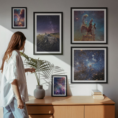 Parede galeria de quadros Paisagens cósmicas de galáxias