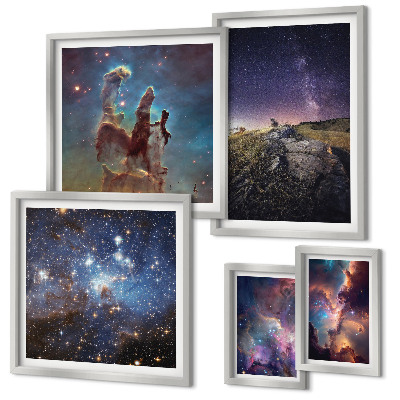 Parede galeria de quadros Paisagens cósmicas de galáxias