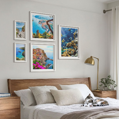 Galeria de parede Paisagens litorâneas, peixes, praias