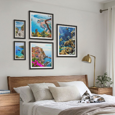 Galeria de parede Paisagens litorâneas, peixes, praias