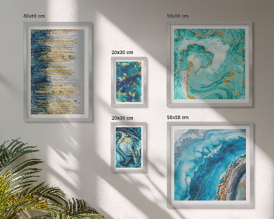 Galeria de parede Composições abstratas em azul