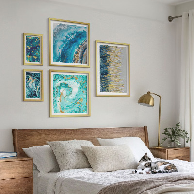 Galeria de parede Composições abstratas em azul