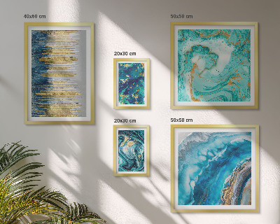 Galeria de parede Composições abstratas em azul