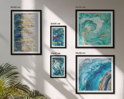 Galeria de parede Composições abstratas em azul