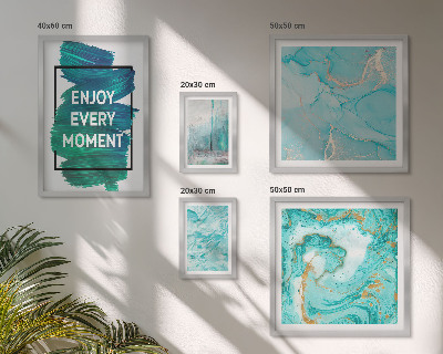 Conjunto de 5 quadros decorativos Composições abstratas com inscrições