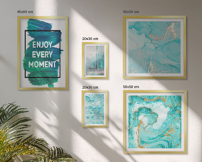 Conjunto de 5 quadros decorativos Composições abstratas com inscrições