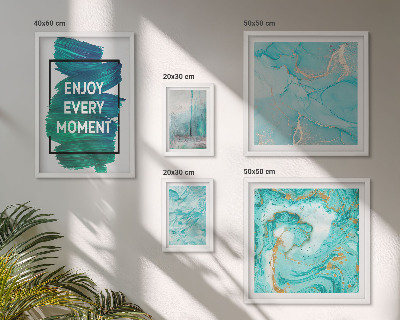 Conjunto de 5 quadros decorativos Composições abstratas com inscrições