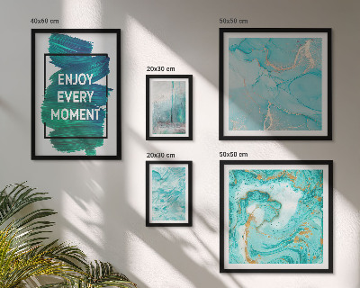 Conjunto de 5 quadros decorativos Composições abstratas com inscrições