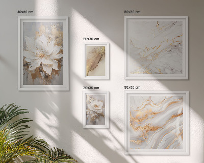 Conjunto de 5 quadros decorativos Composições florais elegantes