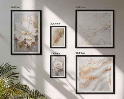 Conjunto de 5 quadros decorativos Composições florais elegantes