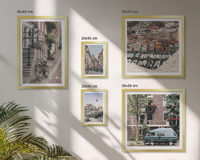 Parede galeria de quadros Ruas encantadoras para bicicletas