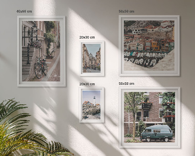 Parede galeria de quadros Ruas encantadoras para bicicletas