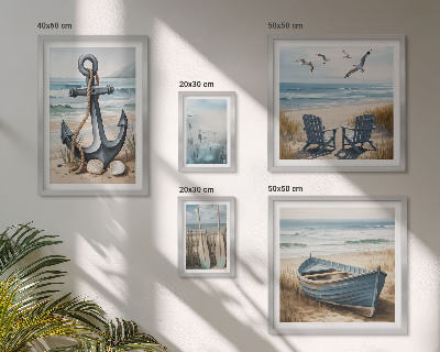 Parede galeria de quadros Inspirações de estilo praiano