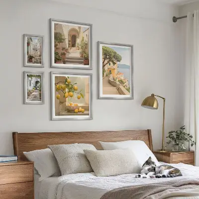 Galeria de quadros para parede tema ruas encantadoras de vilarejos de pescadores