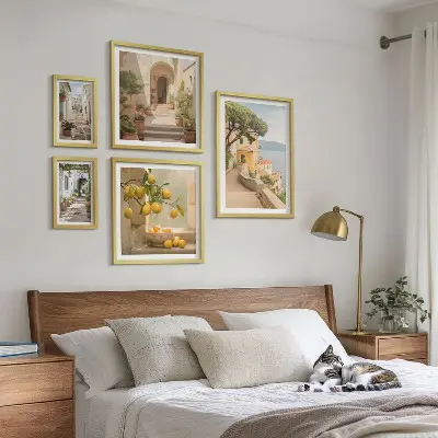 Galeria de quadros para parede tema ruas encantadoras de vilarejos de pescadores