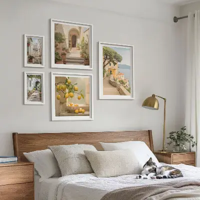 Galeria de quadros para parede tema ruas encantadoras de vilarejos de pescadores