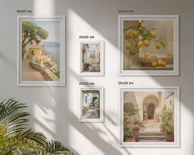 Galeria de quadros para parede tema ruas encantadoras de vilarejos de pescadores