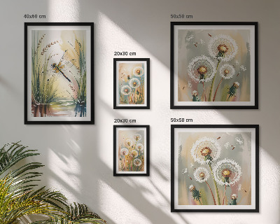 Parede galeria de quadros Libélulas florais em estilo natural