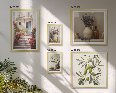 Parede galeria de quadros Flores e frutas em interiores elegantes
