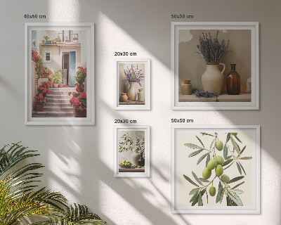 Parede galeria de quadros Flores e frutas em interiores elegantes