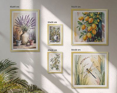 Galeria de parede Azeitonas florais de limão rústicas
