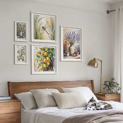 Galeria de parede Azeitonas florais de limão rústicas