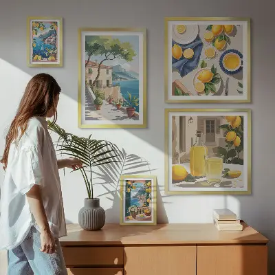 Galeria de quadros para parede limões com vista pitoresca