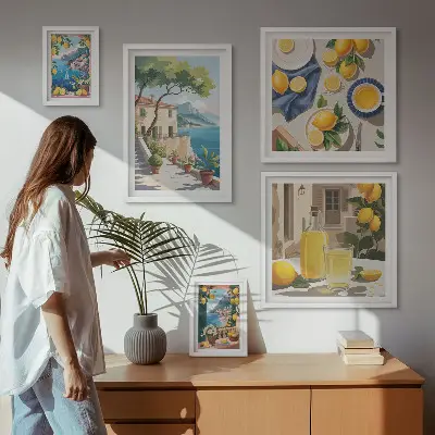 Galeria de quadros para parede limões com vista pitoresca