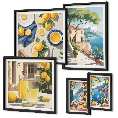 Galeria de quadros para parede limões com vista pitoresca