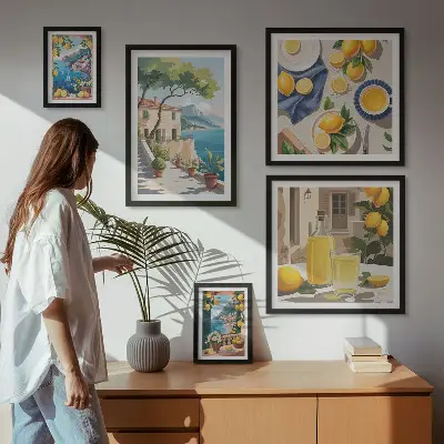 Galeria de quadros para parede limões com vista pitoresca