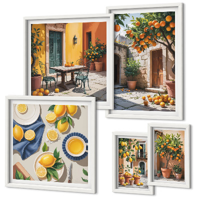 Galeria de parede Frutas cítricas em jardins
