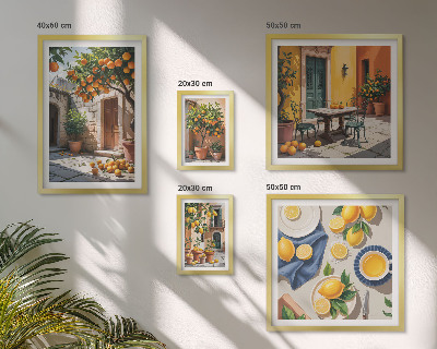 Galeria de parede Frutas cítricas em jardins