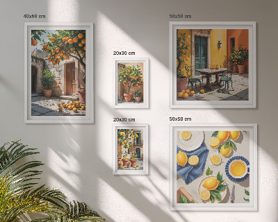 Galeria de parede Frutas cítricas em jardins