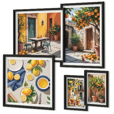 Galeria de parede Frutas cítricas em jardins