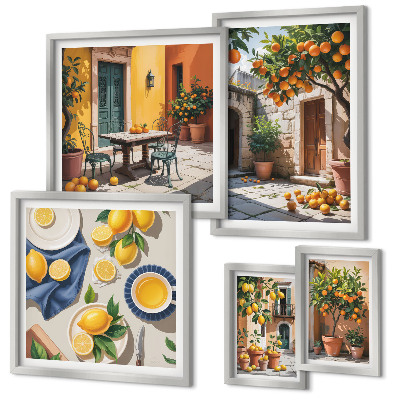 Galeria de parede Frutas cítricas em jardins