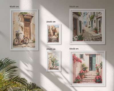 Galeria de parede Ruas charmosas com uma bicicleta