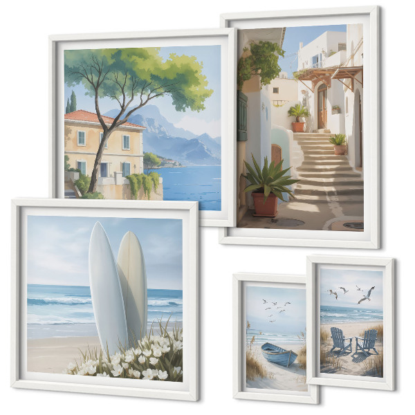 Parede galeria de quadros Vistas elegantes para o mar