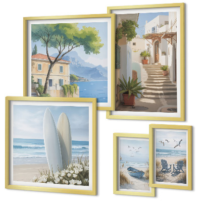 Parede galeria de quadros Vistas elegantes para o mar