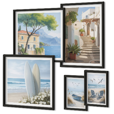 Parede galeria de quadros Vistas elegantes para o mar