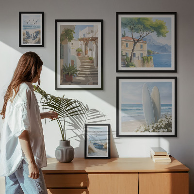 Parede galeria de quadros Vistas elegantes para o mar