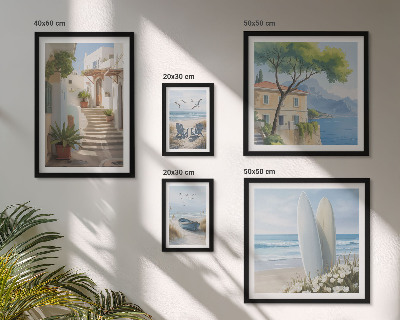 Parede galeria de quadros Vistas elegantes para o mar