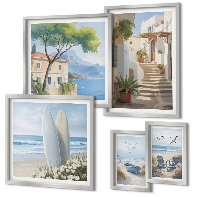 Parede galeria de quadros Vistas elegantes para o mar