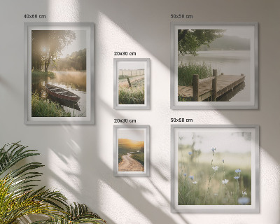 Galeria de parede Paisagens tranquilas de água verde