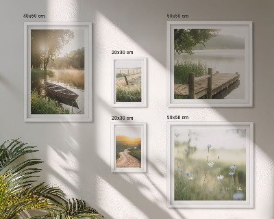 Galeria de parede Paisagens tranquilas de água verde