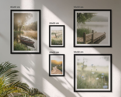 Galeria de parede Paisagens tranquilas de água verde