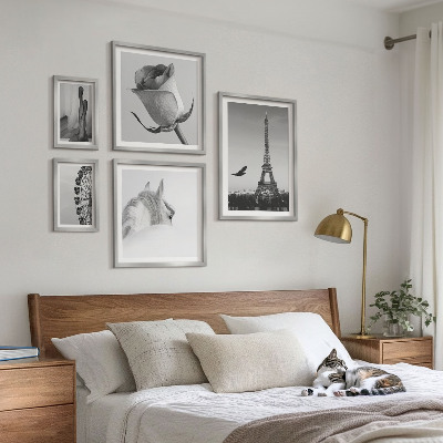 Galeria de parede Imagens elegantes em preto e branco