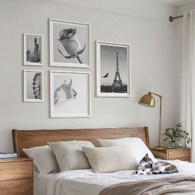 Galeria de parede Imagens elegantes em preto e branco