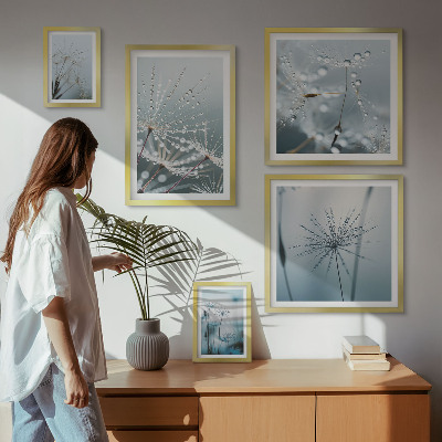 Galeria de parede Gotas de água nas plantas