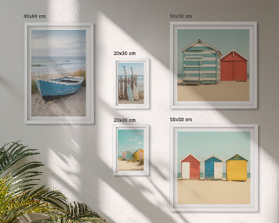 Galeria de parede Vistas para o mar, casas, barcos